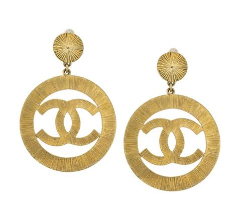 vintage gold chanel earrings|pre owned chanel jewellery.